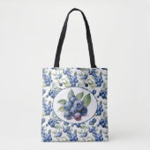 Prachtige blauwbes waterverf kunst tote bag (Voorkant)
