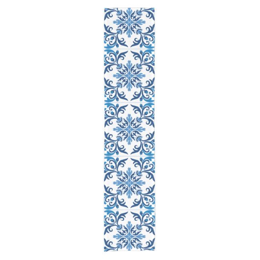 💙 prachtige blauwe Azulejos II Short Table Runner Korte Tafelloper (Voorkant)