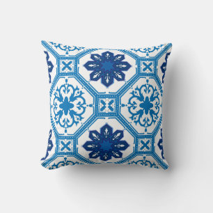 💙 prachtige blauwe Azulejos, XL tegelgrootte Kussen