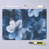 Prachtige blauwe bloem tissuepapier (Craft)