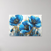 Prachtige Blauwe Bloemen Schilderij – Levendige Bl Canvas Afdruk (Voorkant)