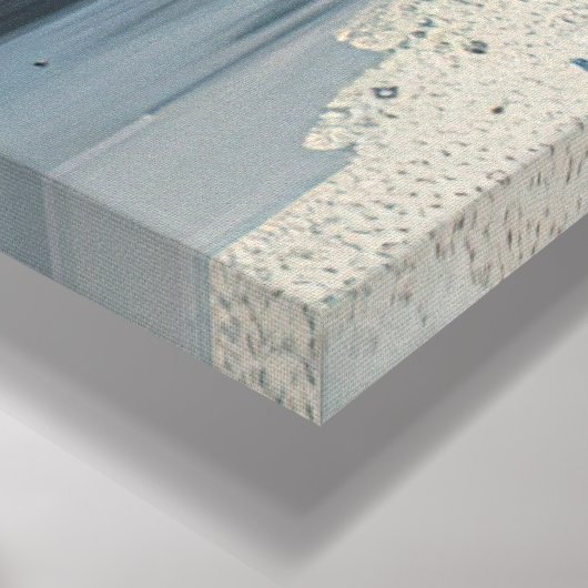 Prachtige Blauwe Bloemen Schilderij – Levendige Bl Canvas Afdruk (Hoek(Onderkant))