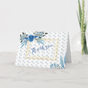 Prachtige Blauwe Bloemen Sierlijke Kader Bedankt