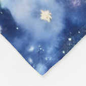 Prachtige blauwe eenhoorn fleece deken (Hoek)