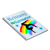 PRACHTIGE BLAUWE GEPERSONALISEERDE GYMNAST JOURNAL NOTITIEBOEK (Rechterzijde)