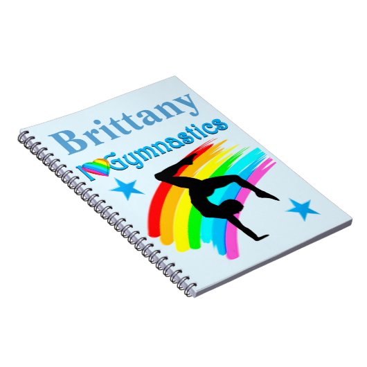 PRACHTIGE BLAUWE GEPERSONALISEERDE GYMNAST JOURNAL NOTITIEBOEK (Rechterzijde)