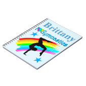 PRACHTIGE BLAUWE GEPERSONALISEERDE GYMNAST JOURNAL NOTITIEBOEK (Linkerzijde)