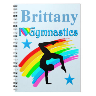 PRACHTIGE BLAUWE GEPERSONALISEERDE GYMNAST JOURNAL NOTITIEBOEK