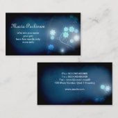 prachtige blauwe gloedbloemen visitekaartje (Voorkant / Achterkant)