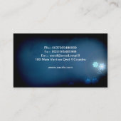 prachtige blauwe gloedbloemen visitekaartje (Achterkant)