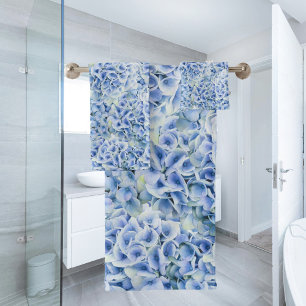 Prachtige blauwe hortensia's - bloemenpatroon bad handdoek