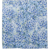 Prachtige blauwe hortensia's - bloemenpatroon douchegordijn (Voorkant)