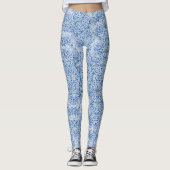Prachtige blauwe hortensia's - bloemenpatroon leggings (Voorkant)