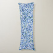 Prachtige blauwe hortensia's - bloemenpatroon lichaamskussen (Voorkant Verticaal)