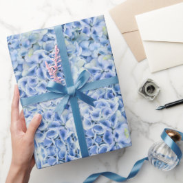 Prachtige blauwe hortensia's - bloempatroon cadeaupapier