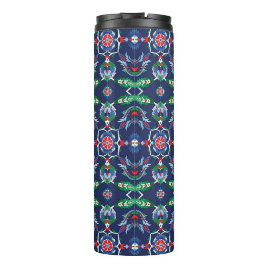 💙 prachtige blauwe Iznik Turkse tegels Thermosbeker (Achterkant)