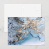 Prachtige blauwe marmertextuur briefkaart (Voorkant / Achterkant)