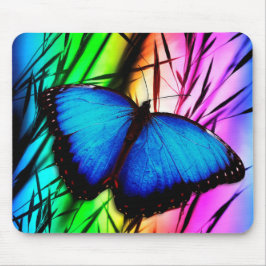 Prachtige Blauwe Morpho Vlinder Muismat
