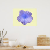 Prachtige blauwe Nasturtium-afdrukken Poster (Keuken)