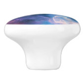 Prachtige Blauwe Paarse Ruimtesterren Galaxy Unive Keramische Knop (Zijkant)