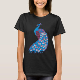 Prachtige blauwe pauw t-shirt