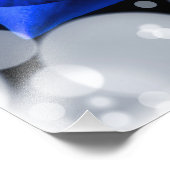 Prachtige blauwe roos foto afdruk (Hoek)