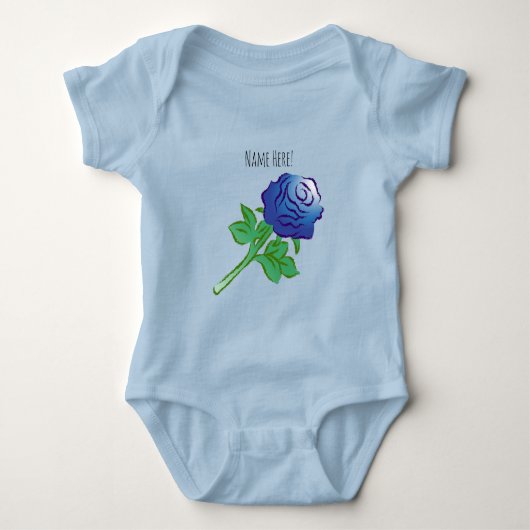 Prachtige Blauwe Roos Romper (Voorkant)