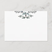 Prachtige blauwe twitteringbezoekerslijst informatiekaartje (Achterkant)