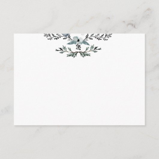 Prachtige blauwe twitteringbezoekerslijst informatiekaartje (Achterkant)