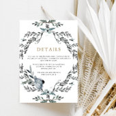 Prachtige blauwe twitteringbezoekerslijst informatiekaartje