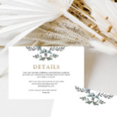 Prachtige blauwe twitteringbezoekerslijst informatiekaartje