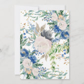 Prachtige blauwe ventilator betoverde paardenwedde kaart (Achterkant)