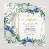 Prachtige blauwe ventilator betoverde paardenwedde kaart (Voorkant / Achterkant)