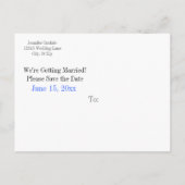 Prachtige  blauwe ventilator, opslagdatum Briefkaa Aankondigingskaart (Achterkant)