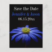 Prachtige blauwe ventilator, opslagdatum Briefkaa Aankondigingskaart (Voorkant)