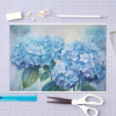 Prachtige Blauwe Waterverf Hydrangea Decoupage Tissuepapier (Craft)