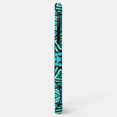 Prachtige Blauwgroen Aqua Turquoise Ethnic Mosaic Case-Mate iPhone Case (Achterkant/links)