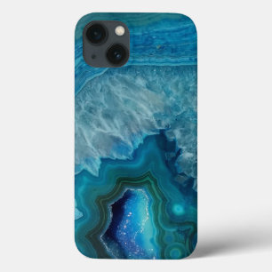Prachtige Blauwgroen blauwe geweerkaatsteen iPhone 13 Hoesje