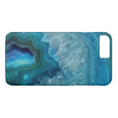 Prachtige Blauwgroen blauwe geweerkaatsteen Case-Mate iPhone Case (Achterkant (Horizontaal))