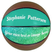 Prachtige Blauwgroen Glitter Mousserende Aangepast Basketbal