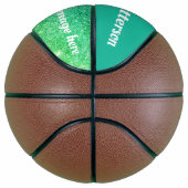 Prachtige Blauwgroen Glitter Mousserende Aangepast Basketbal (Rechts)