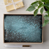 Prachtige Blauwgroen glitter op een zwarte achterg Tissuepapier (Geschenk)