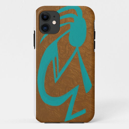 Prachtige Blauwgroen Kokopelli Painting Case-Mate iPhone Case (Achterkant)