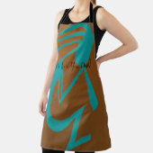 Prachtige Blauwgroen Kokopelli Painting Schort (Insitu)