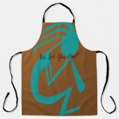 Prachtige Blauwgroen Kokopelli Painting Schort (Voorkant)