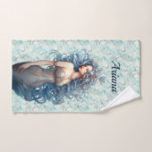 Prachtige Blauwharige Meermin Bad Handdoek (Handdoek)