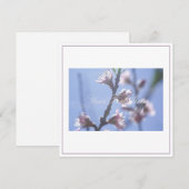 Prachtige Bleke Cherry Blossom Jouw tekst Flat Kaa (Voorkant / Achterkant)