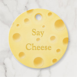 Prachtige Bleke gele kaas, aangepaste ronde Bedankjes Labels