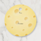 Prachtige Bleke gele kaas, aangepaste ronde Bedankjes Labels (Achterkant)