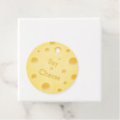 Prachtige Bleke gele kaas, aangepaste ronde Bedankjes Labels (In situ)